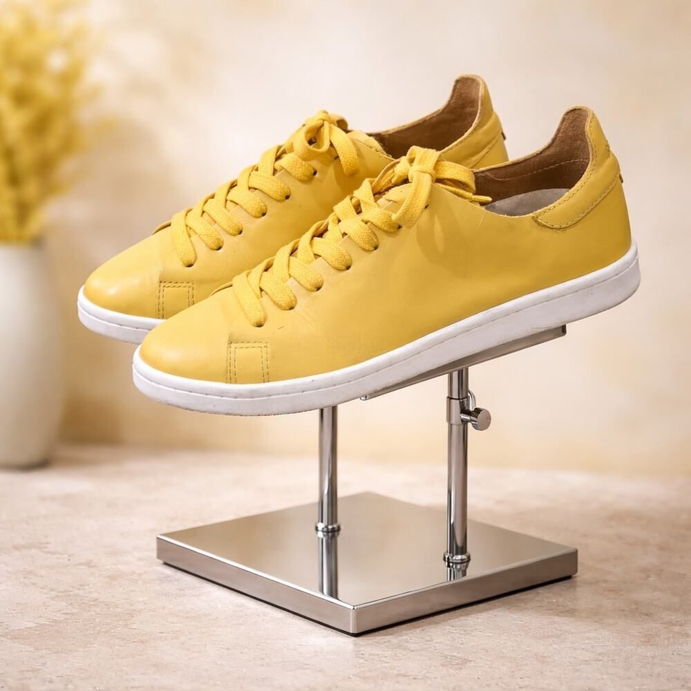 Schutz Ultralight S-Light Canvas Women’s Yellow Leather Lace Sneakers 39 9
